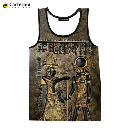 Egyptian God Pharaoh Tank Top – Men's Sleeveless Harajuku Oversized Streetwear