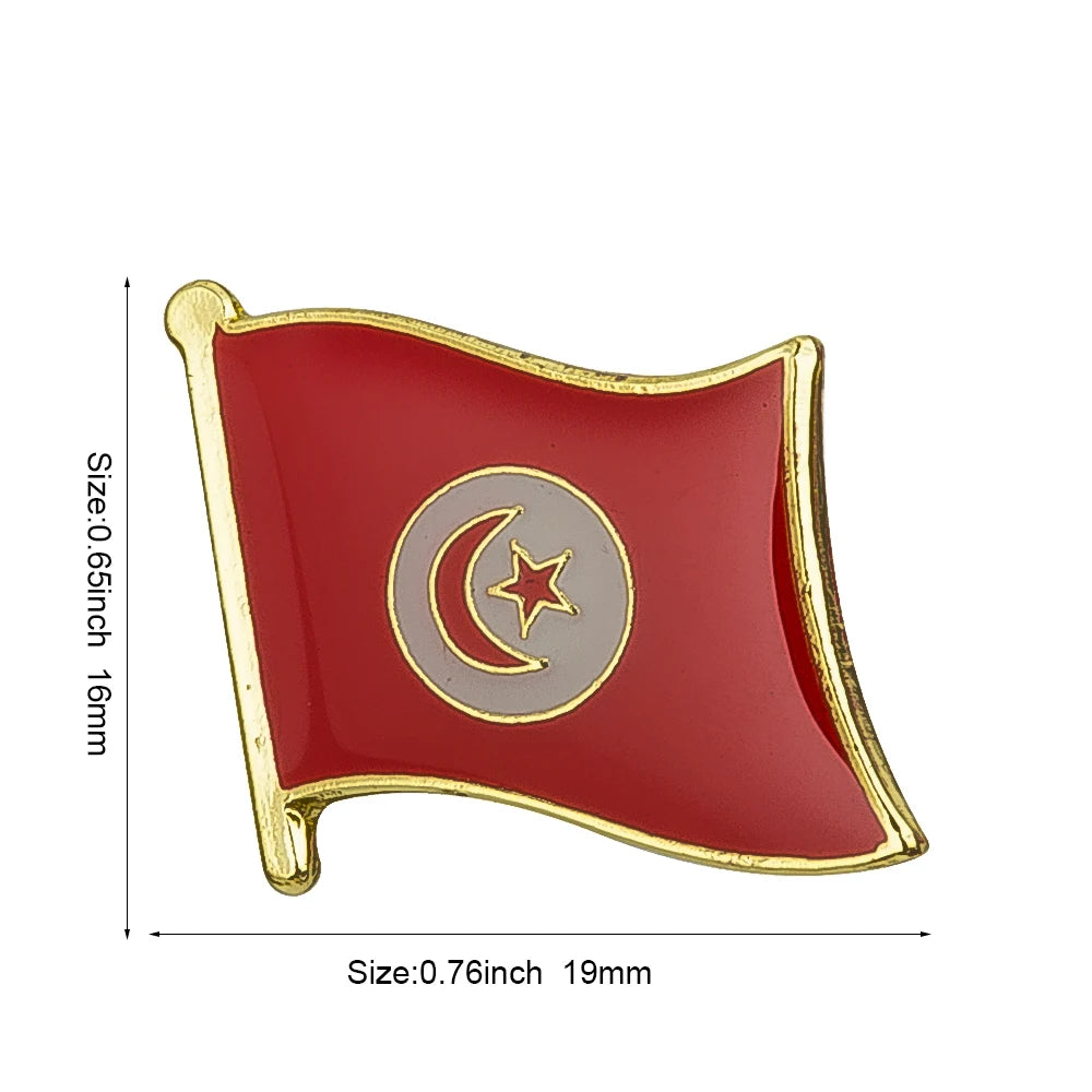 Tunisia Flag Embroidered Patch – Iron-On Badge for Clothing & Accessories