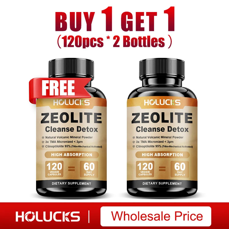 Zeolite Cleanse Detox Supplement, Supports Kidney Repair, Full Body, Liver & Colon Detox, for Mental Clarity & Focus