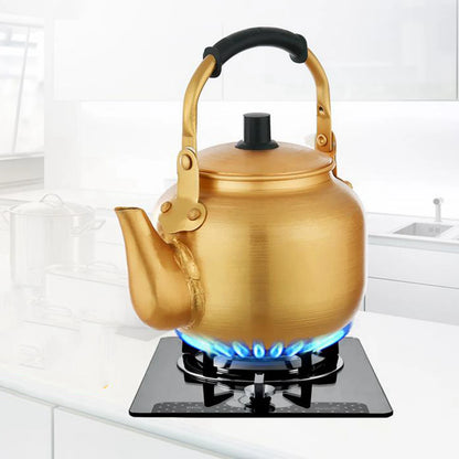 TQH Gold Water Kettle Stovetop Tea Pot Ergonomic Handle Coffee Pot Multifunction Tea Kettle Gas Stove Kettle for Hiking Kitchen