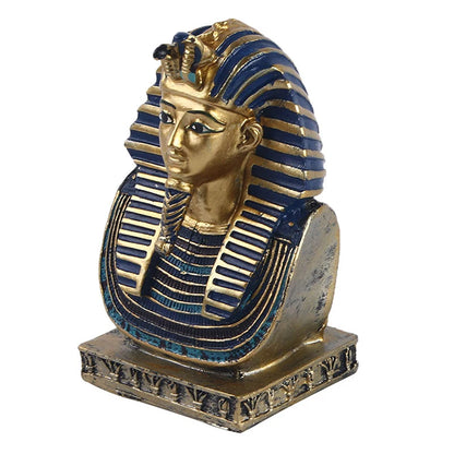 Pharaoh Head Resin Ornament – Egyptian Cleopatra & Pyramid Desktop Decor Gift