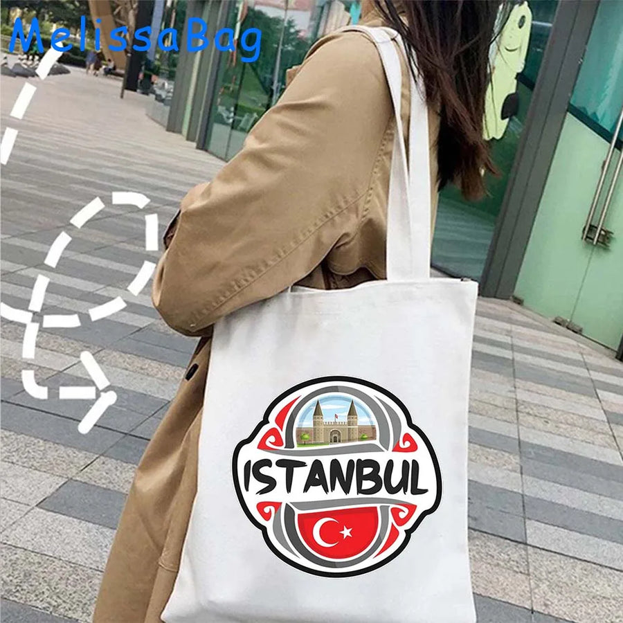 Istanbul in Watercolor – Sultan Ahmed & Galata Skyline Tote