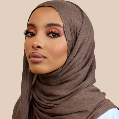 The Crinkle Rayon Hijab – Effortless Elegance, All-Day Comfort