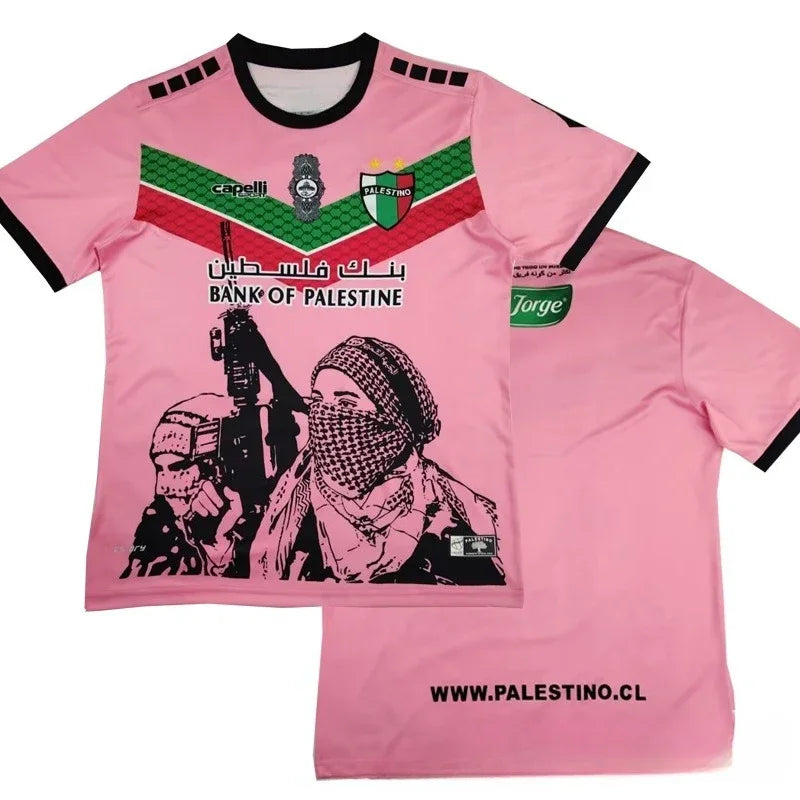2025 new 3D printed Palestinian football jersey, T-shirt for men and women, quick-drying and breathable sports shirt.