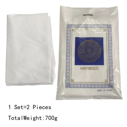 Men Ihram Prayer Outfit White Robe for Hajj Umrah Pilgrimage Middle East Arab Islamic