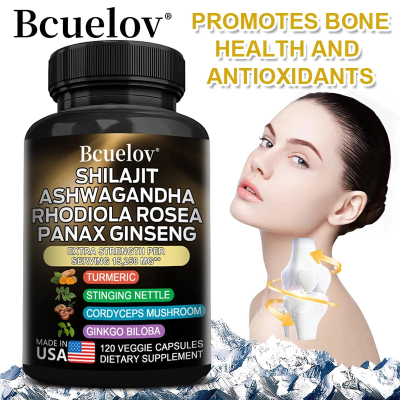 The Himalayan 8-in-1 – Pure Shilajit Capsules with Ashwagandha & Ginseng