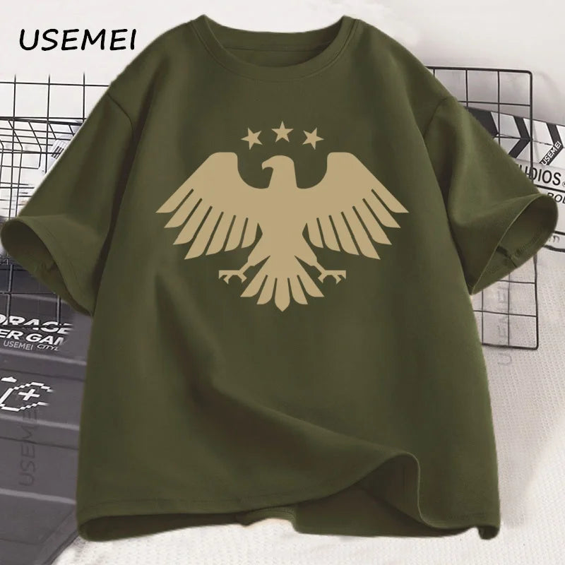Men's T-Shirt Eagle of Syria Graphic T Shirts Casual Cotton Short Sleeve Syrian T Shirt Man Woman Streetwear Loose Tees