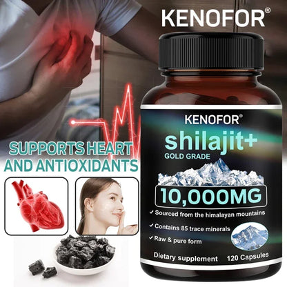 Himalayan Original and Pure Shilajit Capsules, Rich in Natural Fulvic Acid and 85+ Trace Minerals, Gluten Free Supplement