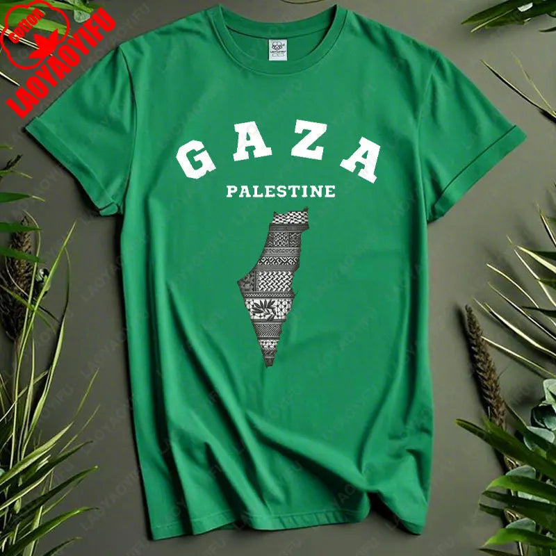 Harajuku Gaza P-Palestine Unisex T-Shirt Activist Statement Shirt Festival Apparel Loose Casual Comfort Cotton Short-sleeve Tees