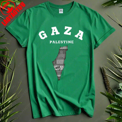 Harajuku Gaza P-Palestine Unisex T-Shirt Activist Statement Shirt Festival Apparel Loose Casual Comfort Cotton Short-sleeve Tees