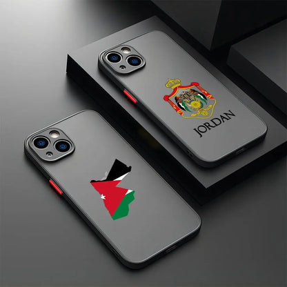 Jordan Passport iPhone Case – Matte Clear Cover with Jordanian Passport Design