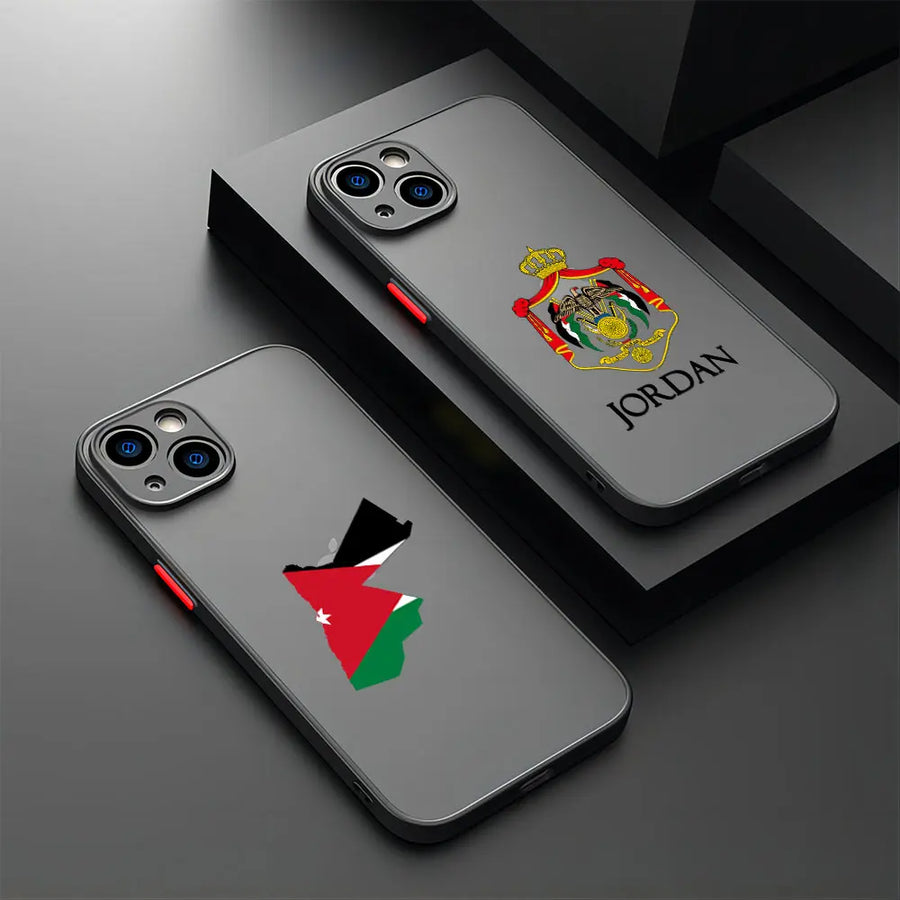 Jordan Passport iPhone Case – Matte Clear Cover with Jordanian Passport Design