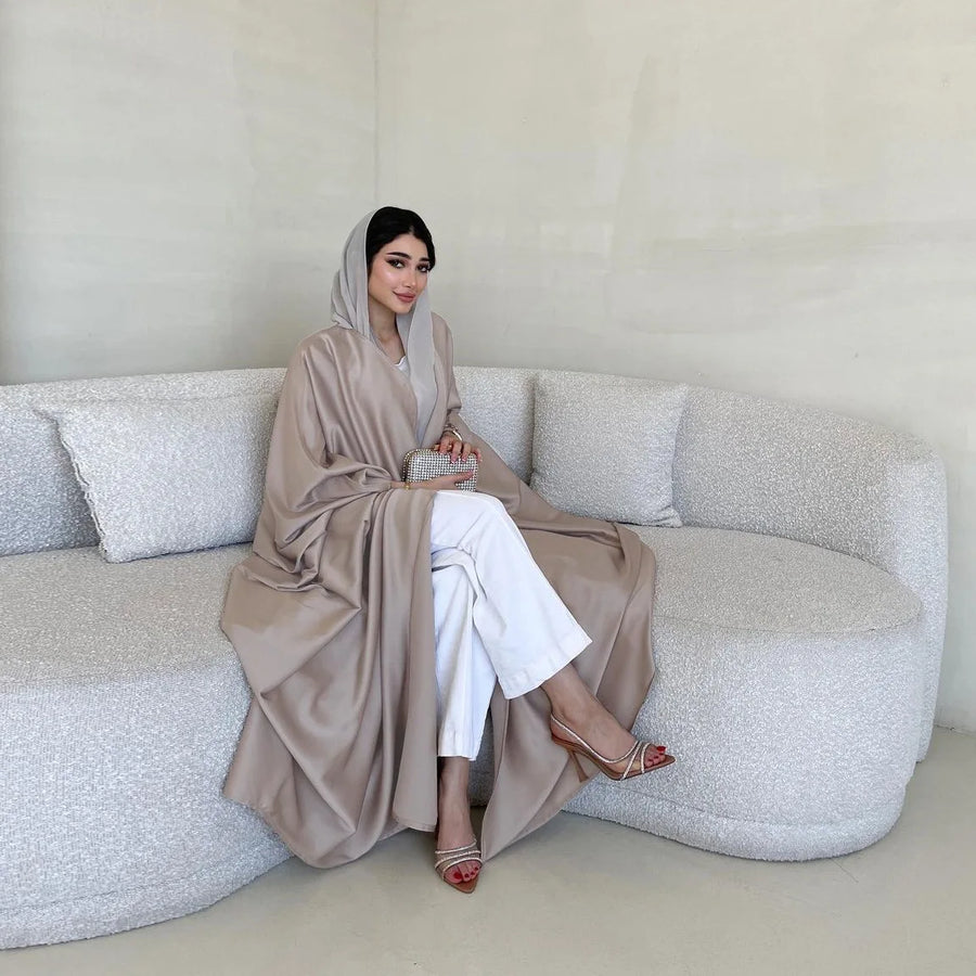 Zahraa Satin – The Solid Batwing Abaya for the Muslim Woman in America