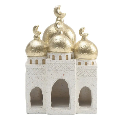 Ramadan Ornaments Resin Material Mosque Islamic Castle Statue Family Tabletop Atmosphere Decoration Architectural Table Decor