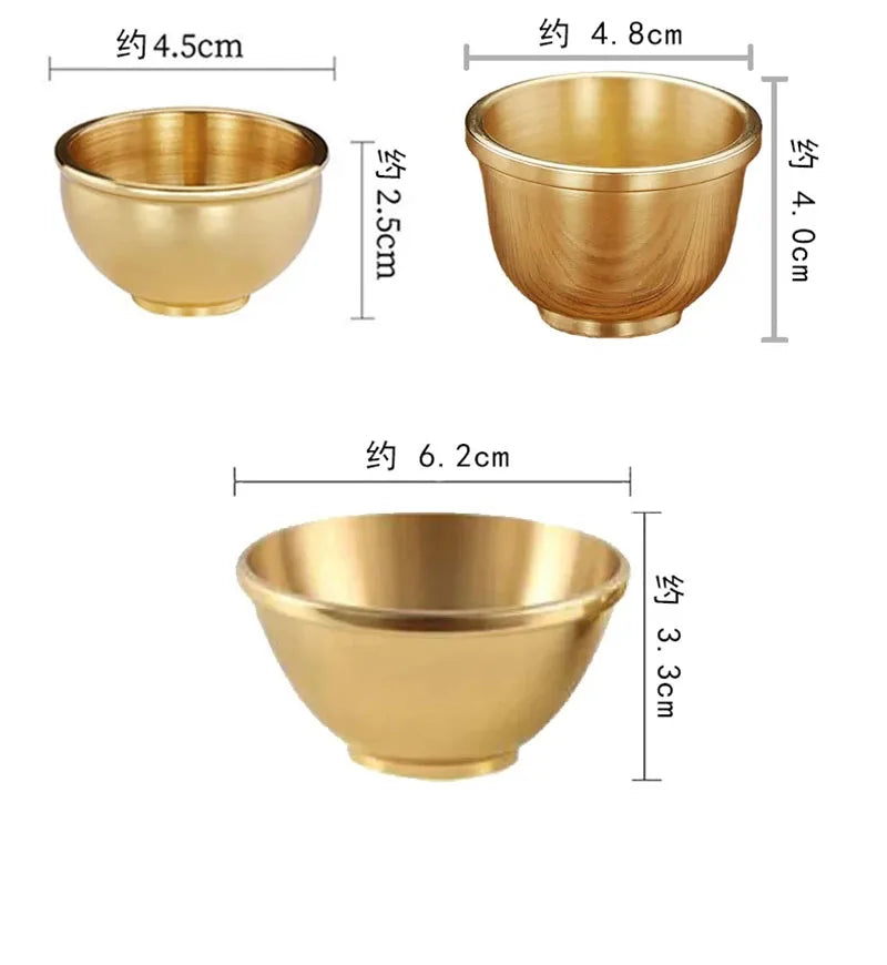 The Brass Vessel – Handcrafted Golden Offering Bowl
