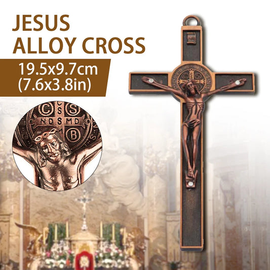 Cross Christ Statue Catholic Religious Prayer Hand Holding Pendant Crucifix Cross Church Chapel Figurines Jesus Religious Belief