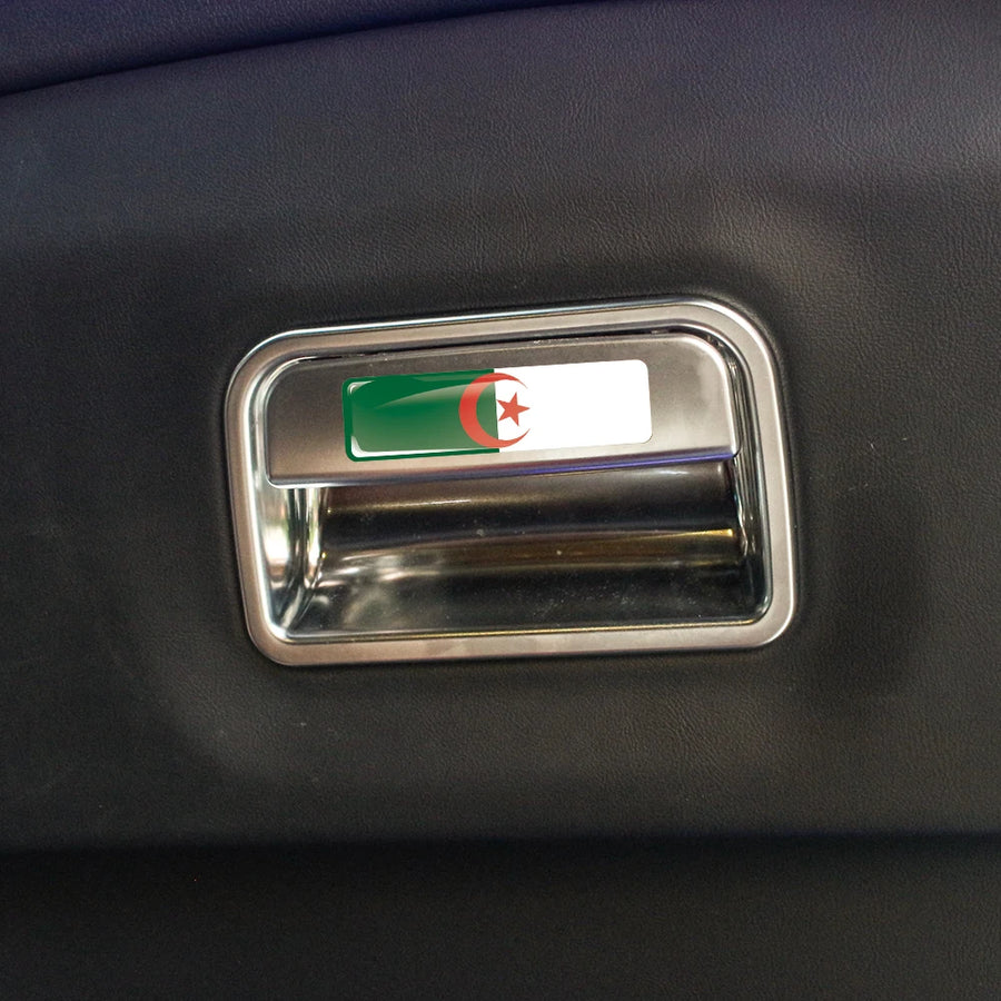 Algeria Flag 3D Epoxy Car Sticker – Steering Wheel & Motorcycle Decal