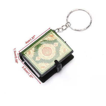 Mini Ark Quran Book The Koran Keychain Muslim Jewelry Deco Gift Key Pendant