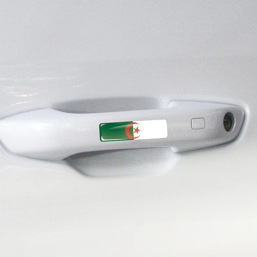 Algeria Flag 3D Epoxy Car Sticker – Steering Wheel & Motorcycle Decal