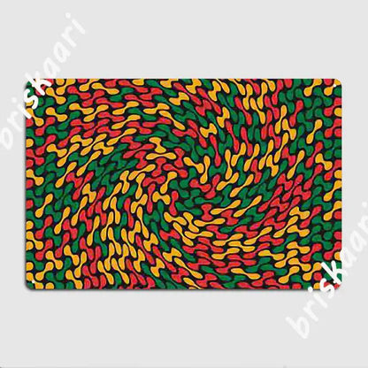 Ethiopian Patterns Metal Signs Wall Mural Customize Ethiopian Cultural Colorful Traditional Habesha Art Work Tin sign Posters