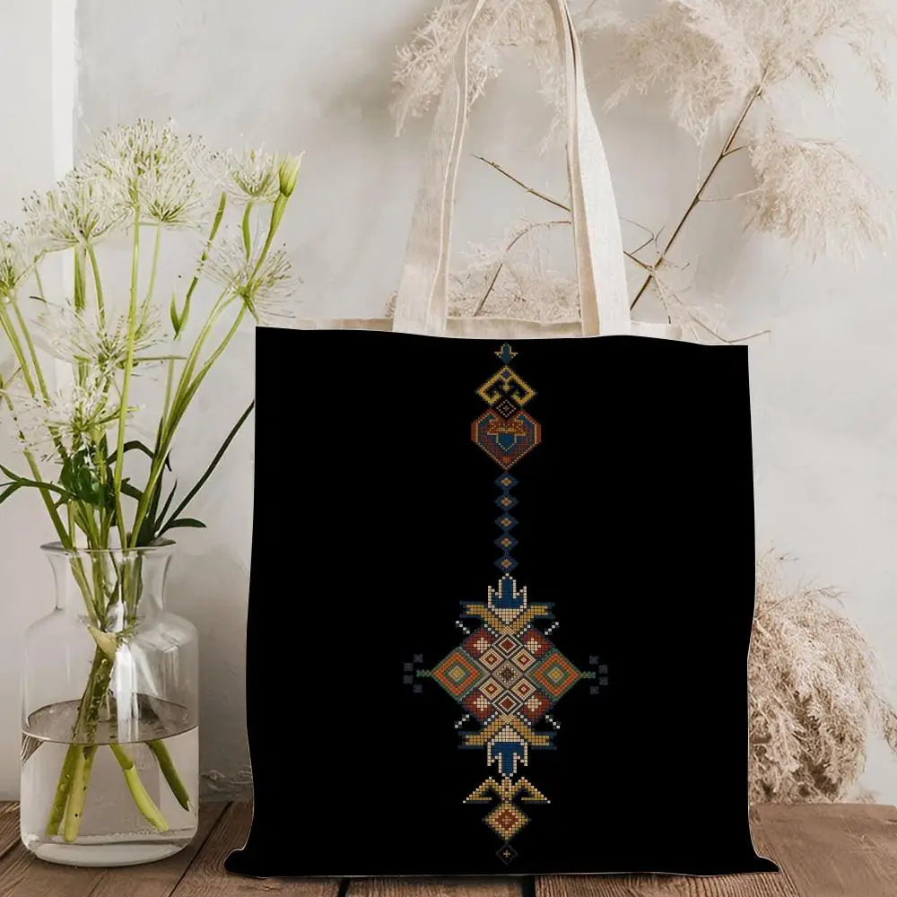Ethnic Bloom – Classic Floral Lightweight Canvas Tote