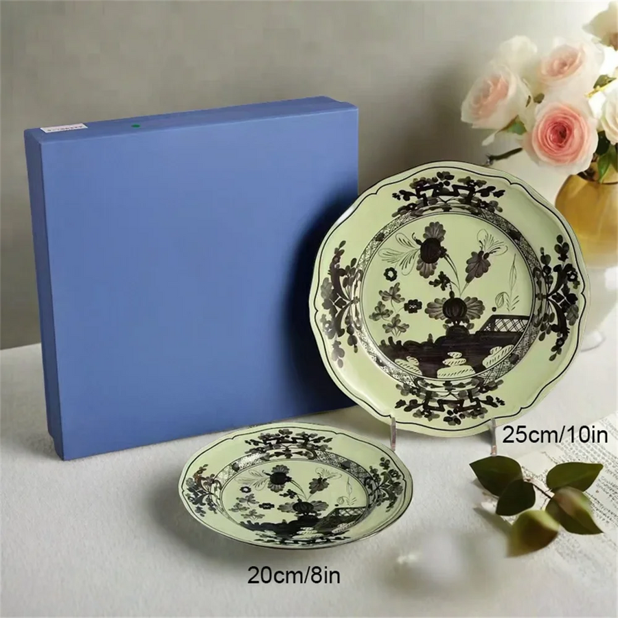 Oriental Bloom – High-End Ceramic Coffee Cup Set with Gift Box