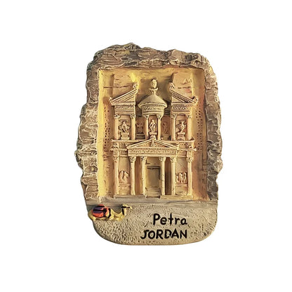 Petra 3D Resin Fridge Magnet – Jordanian Tourism Souvenir, Stereoscopic Decor
