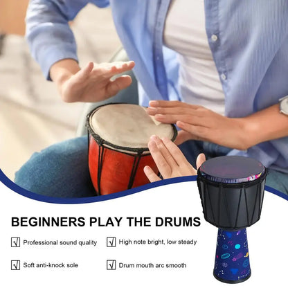 African Drums Carved Bongo Lightweight Hand-Carved Professional Goatskin Kids Bongo For Adults Beginners Kindergarten Music