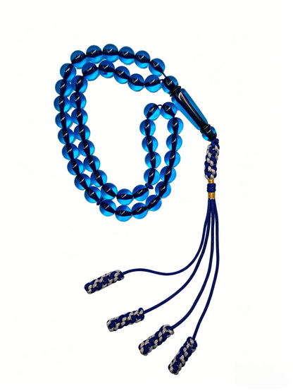 Handmade Mixed Color Tassel Islamic Tasbih 45 Transparent Beads Middle Eastern Prayer Beads