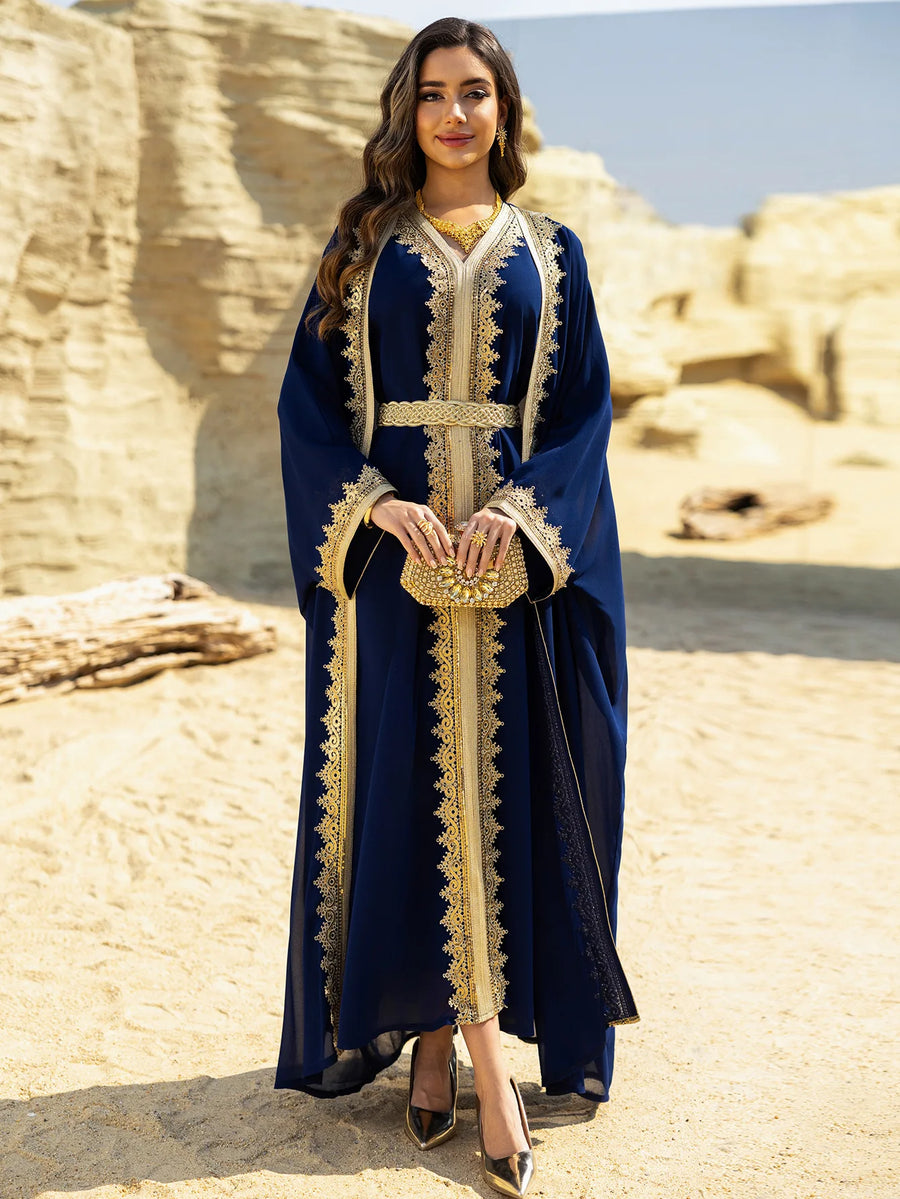 Eid Grace – 2-Piece Lace-Up Cardigan Set for the Muslim Woman