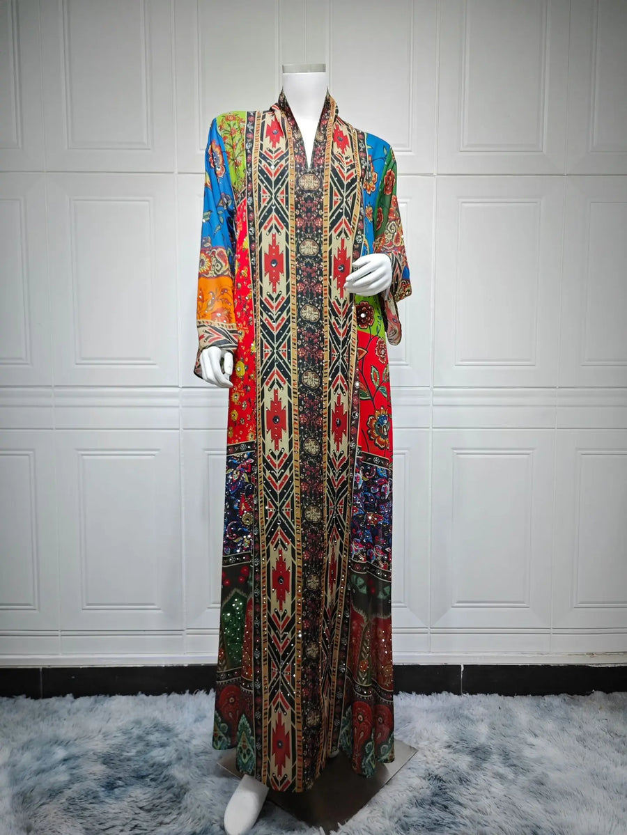 Zahraa Ramadan – The Rhinestone Floral Abaya for the Muslim Woman in America