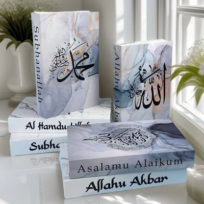 Islamic Ramadan Luxury Fake Book Storage Box Decorative Books Kaaba Mosque Muslims Arch Moroccan Coffee Table Shelf Home Decor