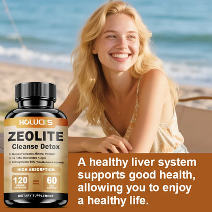 Zeolite Cleanse Detox Supplement, Supports Kidney Repair, Full Body, Liver & Colon Detox, for Mental Clarity & Focus