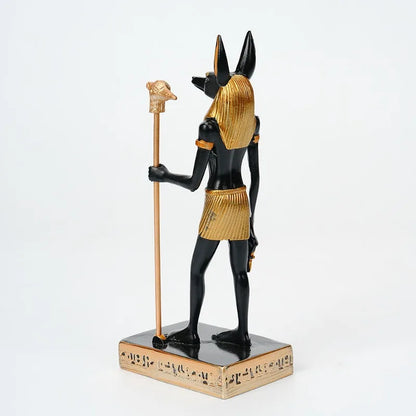 Anubis Resin Sculpture – Creative Egyptian Mythology Statue for Home & Study
