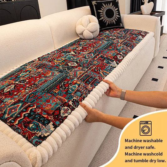 The Bohemian Thick Cushion – Ethnic Anti-Slip Sofa Pad for Autumn & Winter