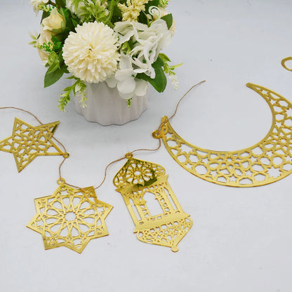 Eid Mubarak Hanging Decoration Acrylic Ramadan Moon Star Lantern Pendant Eid Mubarak Decoration 2026 Eid Party Ornament for Home