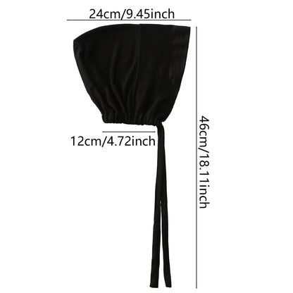 New Muslim Women Non-Slip Hijab Caps Undercap Solid Color Elastic Band Beanie Hat Adjustable Bonnet Hat Inner Cap Bandana Turban