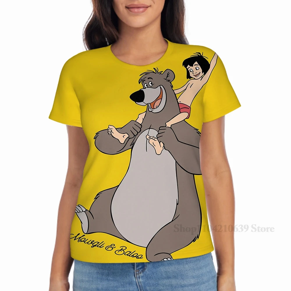 All over print Mowgli Baloo Shirt Sticker Mask men T-Shirt women fashion girl t shirt boy tops tees Short Sleeve tshirts