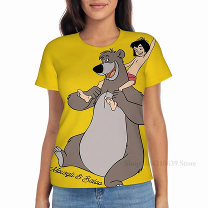 All over print Mowgli Baloo Shirt Sticker Mask men T-Shirt women fashion girl t shirt boy tops tees Short Sleeve tshirts