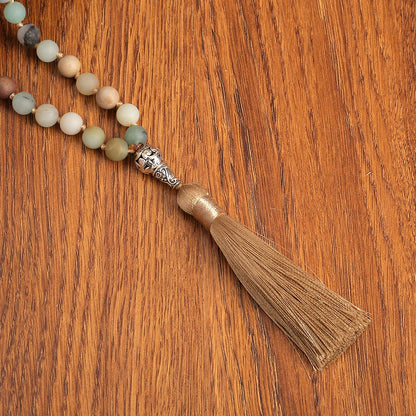 Muslim Tasbih Prayer Rosary 8mm Amazonite Knotted 33 Beads Bracelet Misbaha Tasbeeh Sibha Islamic Jewelry