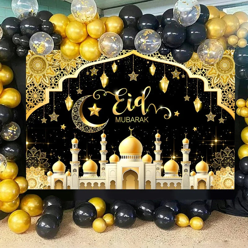 2026 Eid & Ramadan Backdrop Ramadan Kareem Eid Mubarak Party Photography Background Islamic Muslim Party Supplies Eid Al-fitr