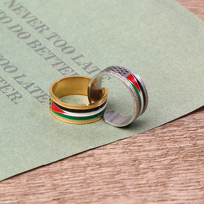 Luxurious and Exclusive Arab National Style Palestinian Scarf Kufiya Ring; Ideal Jewelry Gift for Modern Men and Women