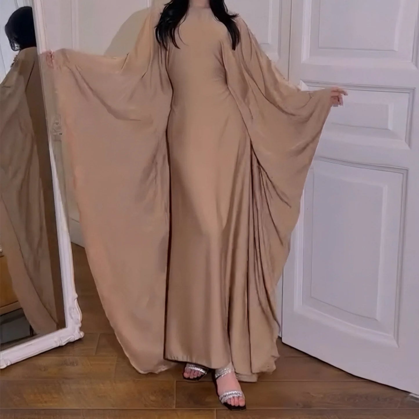 Closed Batwing Abaya Women Muslim Dress Turkish Islamic Dress Women 2024 For Party Kebaya Kaftan Turkey Caftan Marocain Femme
