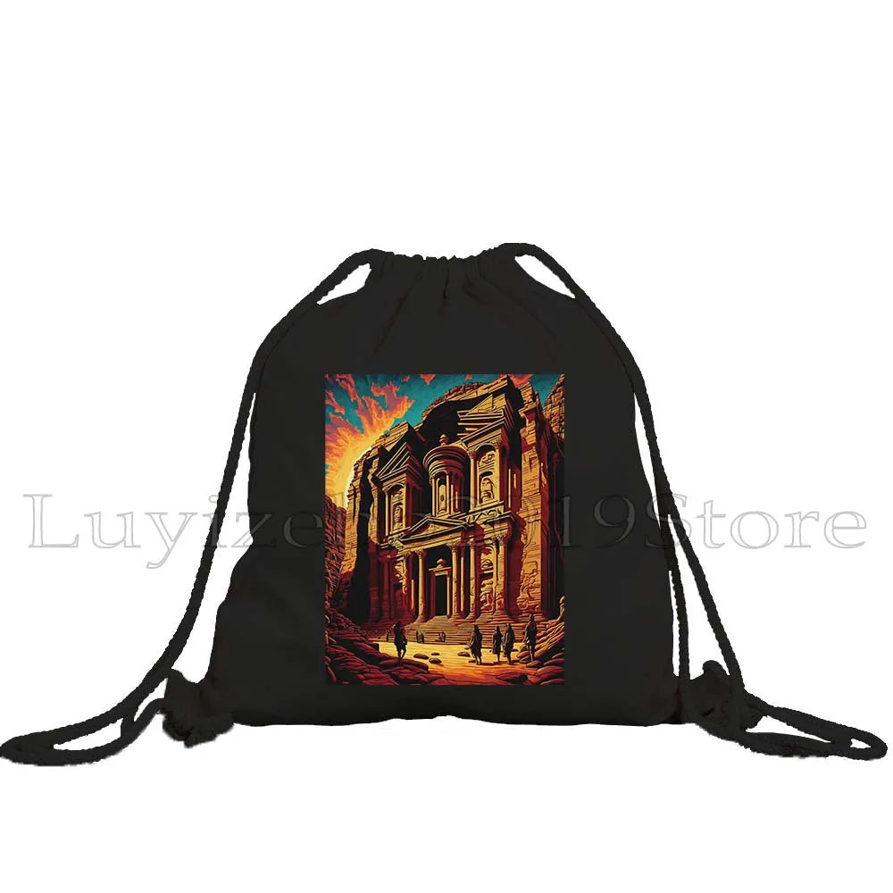 Jordan Emblem Drawstring Bag – Petra, Flag & Map Gym Sackpack