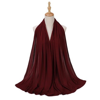 The Knitted Jersey Pleated Hijab – Soft Drapes, Effortless Style