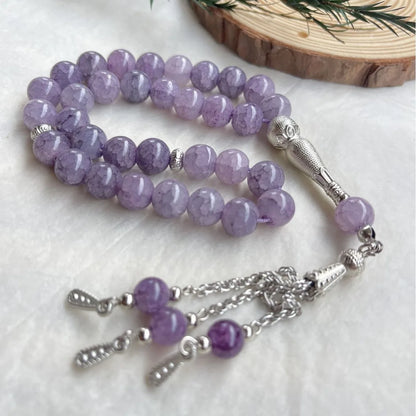 Muslim Islamic Prayer Beads 6 strands Handmade 10mm 33 Natural Stone Rosary Bracelet Women Arabic Ramadan Eid Festival Gifts New