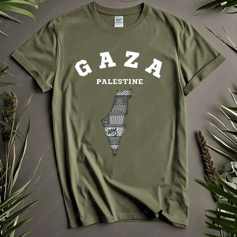 Harajuku Gaza P-Palestine Unisex T-Shirt Activist Statement Shirt Festival Apparel Loose Casual Comfort Cotton Short-sleeve Tees