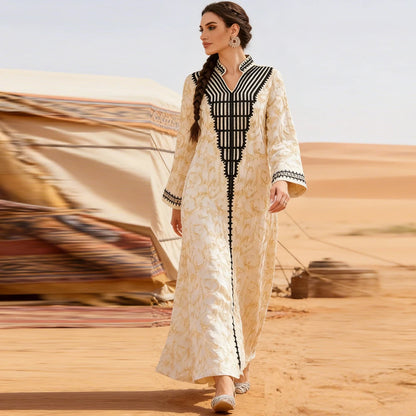 Eid Ramadan Embroidery Abaya Dubai Kaftan Muslim Dress for Women Islam Jalabiya Caftan Marocain Femme Robe Longue Vestidos Largo