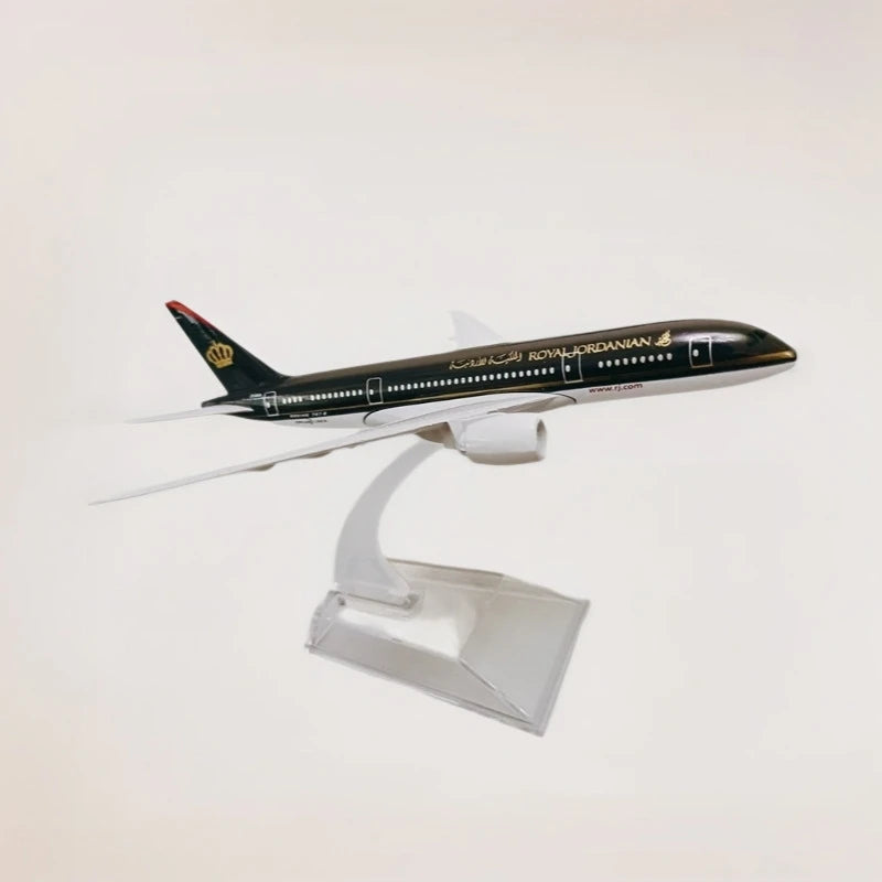 Royal Jordanian B787 Diecast Model – 1:400 Scale Metal Airplane with Stand, 16cm