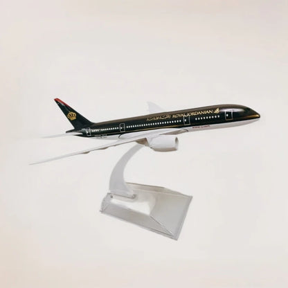 Royal Jordanian B787 Diecast Model – 1:400 Scale Metal Airplane with Stand, 16cm